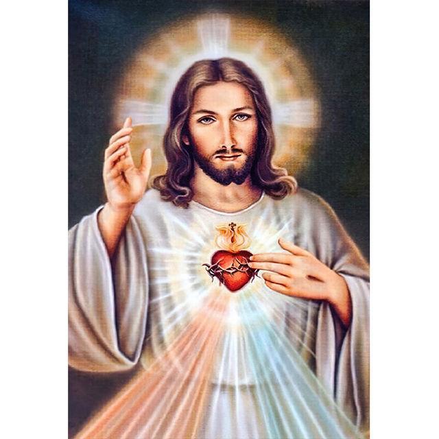 Sacred Heart of Jesus The Virgin Mary of Guadalupe Canvas Painting Poster Print Wall Art Picture for Living Room Office Decorate No Frame