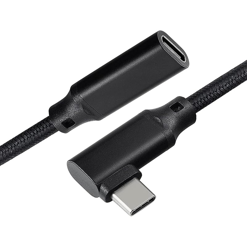 

Удлинительный кабель USB C VitalBloom, L-образный кабель C, совместимый с PD, 100 Вт/5 А, быстрая зарядка + передача данных + аудио-видео выход, тип Предотвращение