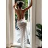Women's New Spice Girls Sexy Side Split Large Backless Slimming See-Through Dresses