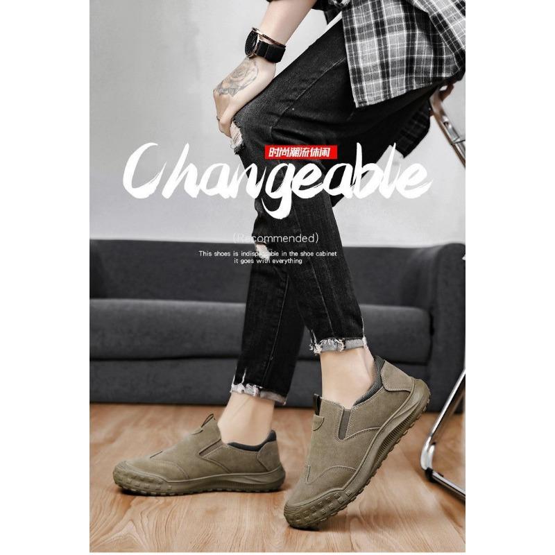 Herren S Niedrig geschnittene lässige Arbeitsschuhe Wasserdicht Rutschfest Slip-On Sneaker