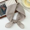 58cm Scarf for Women Cotton Linen Small Square Versatile Polka Dot Decorative Scarf Headscarf Neck Protection Scarfs Shawl
