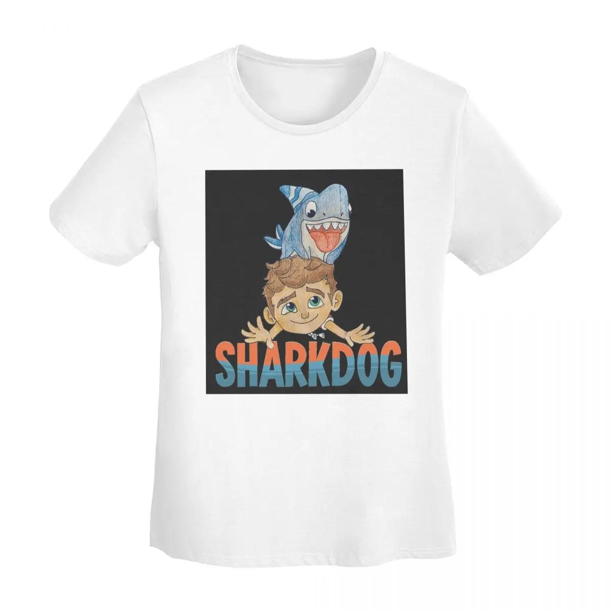 

Sharkdog Shark TShirt Women Short Sleeve T Shirts ONeck Streetwear Cotton Summer Tees Streetwear S