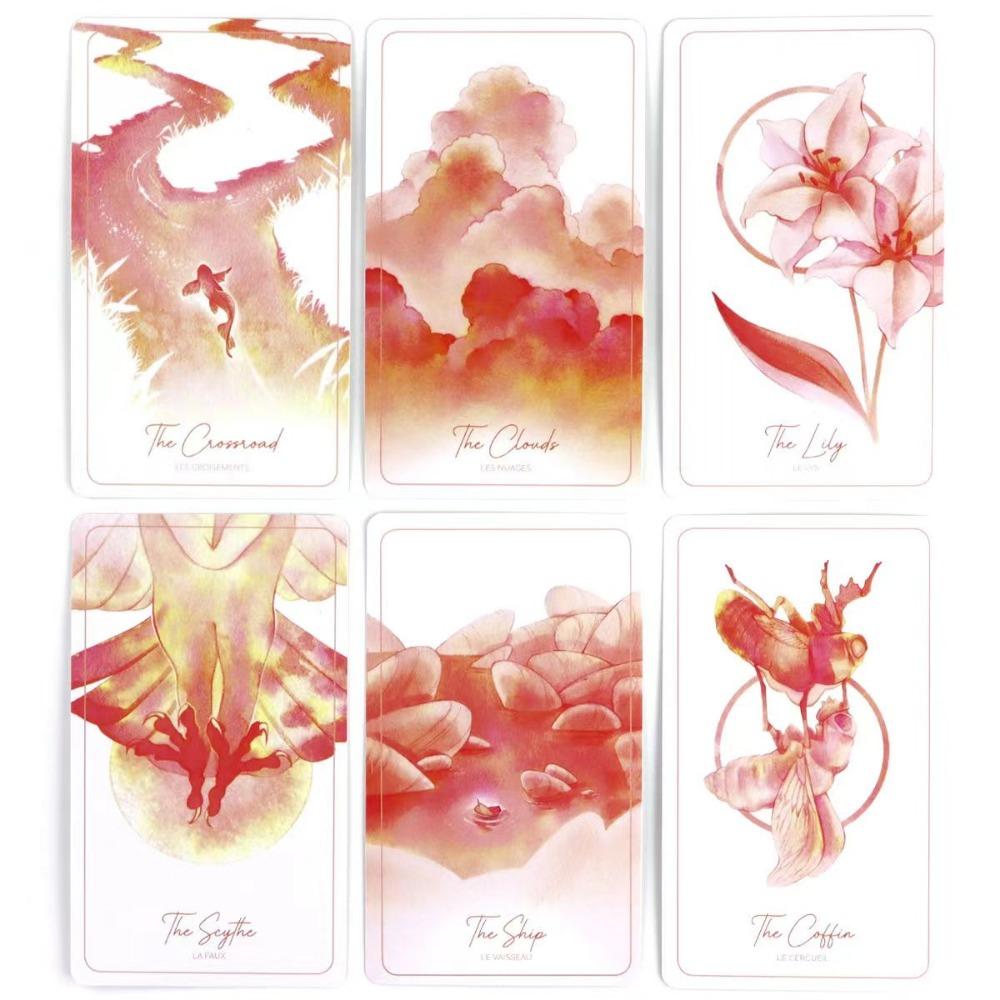 Sowa i Sroka Lenormand 10,3*6 cm Talia 36 kart Lenormand tradycyjnie ilustrowana tuszem (Wersja Sowa)