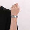 Hip Hop Stainless Steel Three Layer Link Chain Bracelet Men's Gold Color O-Shaped Chunky Bracelets Larger Polished Wist Jewelry