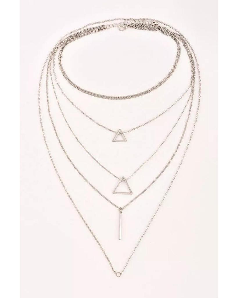 Azura Exchange Triangle Pendant Chain Multilayer Necklace
