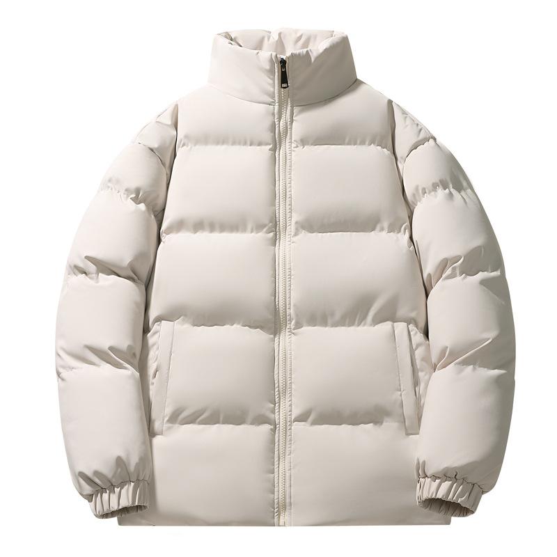 Herren- und Damen-Gleiche Stehkragen Baumwollgepolsterte Kleidung, Lockere Winterwarme Oberteile, Lässige Einfarbige Daunenbaumwollgepolsterte Kleidung für Paare, Herren
