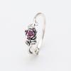 Pan Jia Silver-Plated 'Beauty and the Beast' Rose Ring: European & American Fashion Floral Petal Ring for Women.