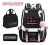 School Season Student Schoolbag Digital Printing Polyester Backpack Cartoon Satchel Pencil Case