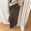 2025 Autumn/Winter High-Waist Corduroy Mermaid Skirt - Slimming & Flattering Retro Style