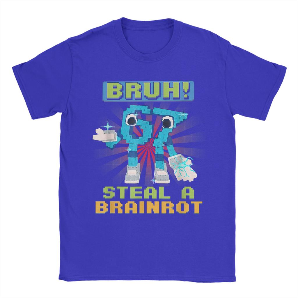 67 Six Seven 67 For Unisex Unisex T Shirt Steal Brainrot Gaming Meme Tees Short Sleeve Round Collar Tshirt 100 Cotton Clothes