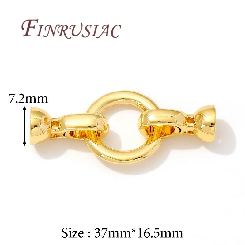 18K Gold Plated Fasteners For Clasps Connectors For Jewelry DIY Bracelets Making Accessories Necklace Clasp Findings