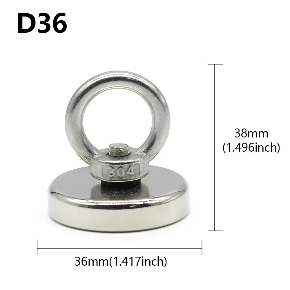D16-D90mm Super Strong Neodymium Fishing Hook N52 Heavy Duty Magnet Neodymium Magnet with Countersunk Hole Eyebolt