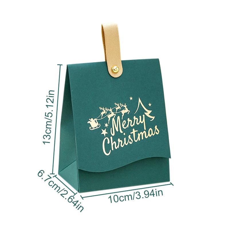 10Pcs/Pack Reindeer Creative Xmas Gift Elegant Candy Box Unique Merry Christmas Packaging Paper