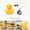 Motor Accessories Little Yellow Duck With Helmet For Bike Lights Auto Car Accessories Duck In The Car Car Interior Decoration Ca