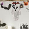 12pcs/set DIY Pumpkin Bat Ghost Pendant Cartoon Halloween Paper Hanging  Cosplay Party