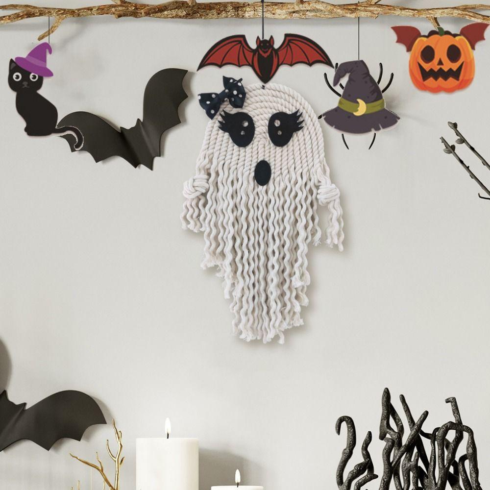 12pcs/set DIY Pumpkin Bat Ghost Pendant Cartoon Halloween Paper Hanging  Cosplay Party