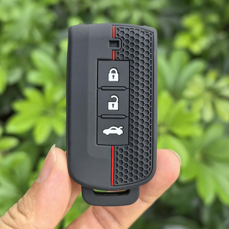 

Keychain For Mitsubishi Xpander Outlander ASX Pajero Eclipse Cross Montero Silicone Key Cover Remote Car Key Case Cover Shell