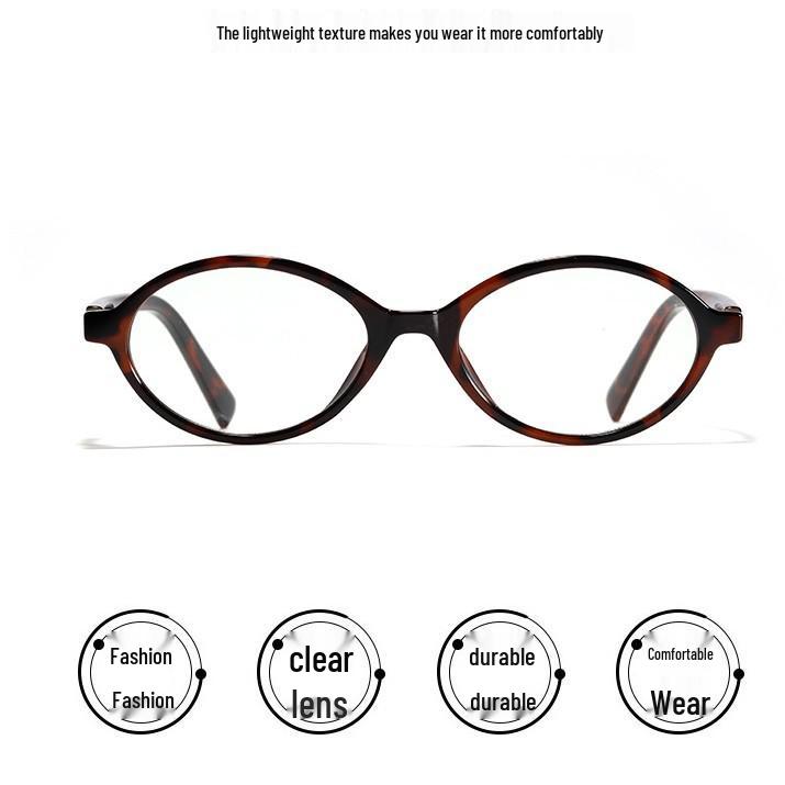 2396 Nerd TR90 Oval Tortoiseshell Women's Eyeglasses with Prescription & Anti-Blue Light Lenses