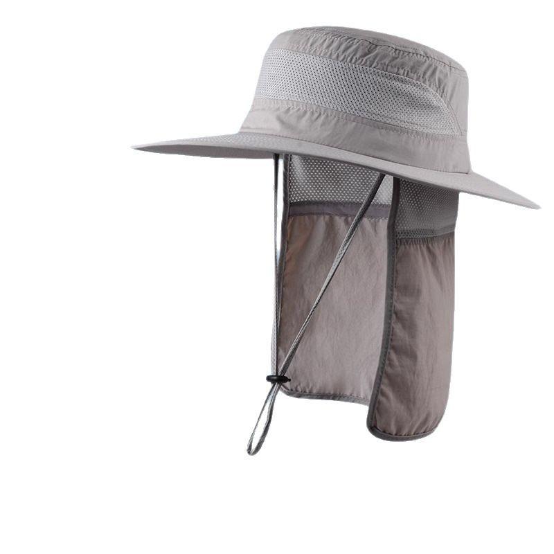 Outdoor Mountaineering Fishing Sun Hat Quick Dry Fisherman Hat Sun Protection Hat Men Summer Riding Mesh Large Brim Sun Hat