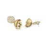 Antique Gold Tone Kundan Embellished Jhumki Earring For Women