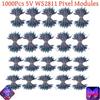 500-1000pcs F12mm DC5V WS2811IC Full Color Pixel LED Module Light  IP68 Waterproof RGB Color Digital LED Pixel Light WS2811 Kits