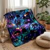 Space Cats Adventure 2 Thema Decke Leichte Warme Flanelldecke Dekorative Überwurfdecke für Heimdekoration