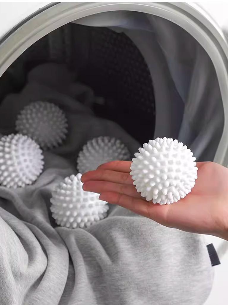 TPR Anti Winding Laundry Ball Circular Pure White Magic Cleaning Drum Washing Machine For Dirt Removal And  Knotting