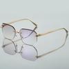 Vintage Rimless Sunglasses  New Square Fashion Gradient Multi-color Shades Trendy Stylish Brand Design Sun Glasses