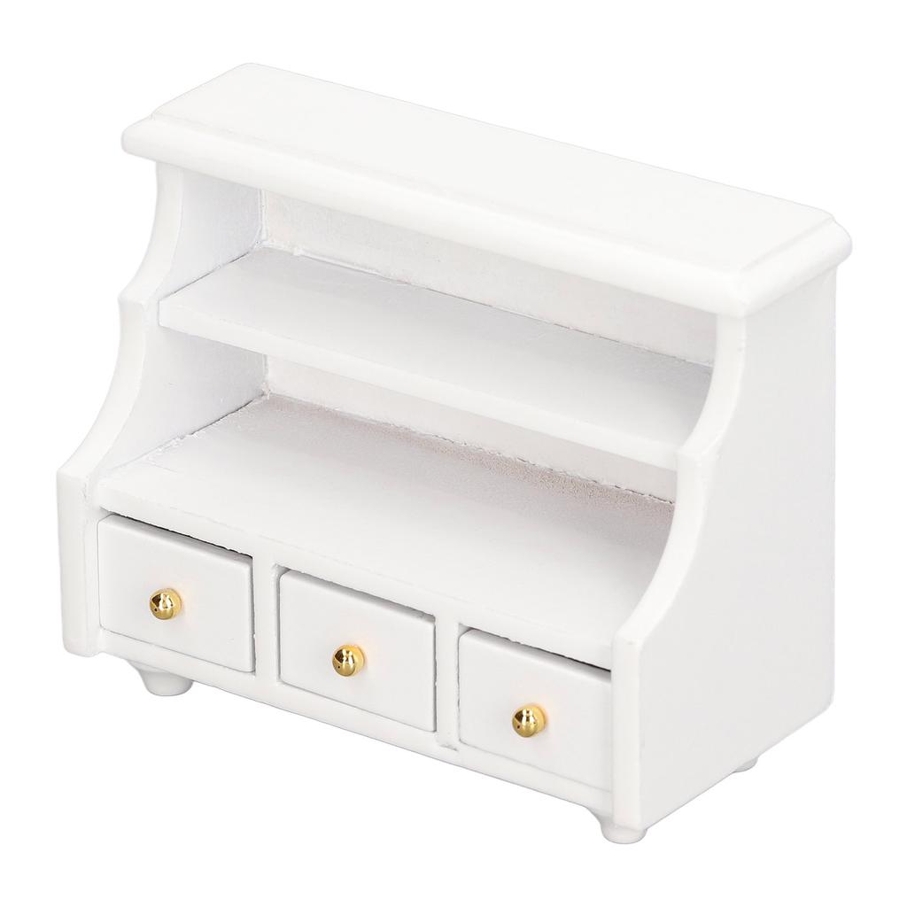 Miniature Cabinet Pure White Edge Lovely Storge Cabinet for Bathroom Decoration