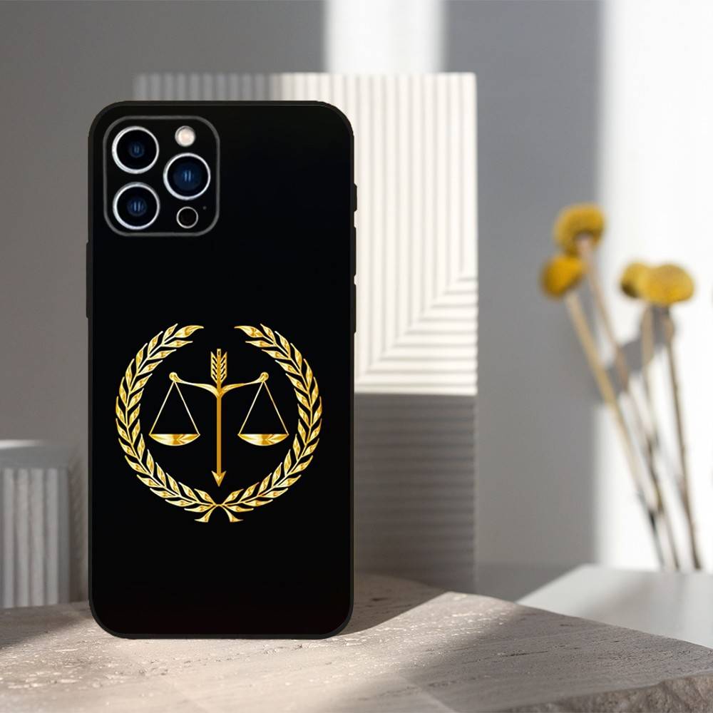 Law Lawyer Judge Justice For iPhone 13,17,11,12,16,14,15,Plus,Pro Max,XS,X,XR,SE,Mini,8,7,Soft Silicone Black Phone Case
