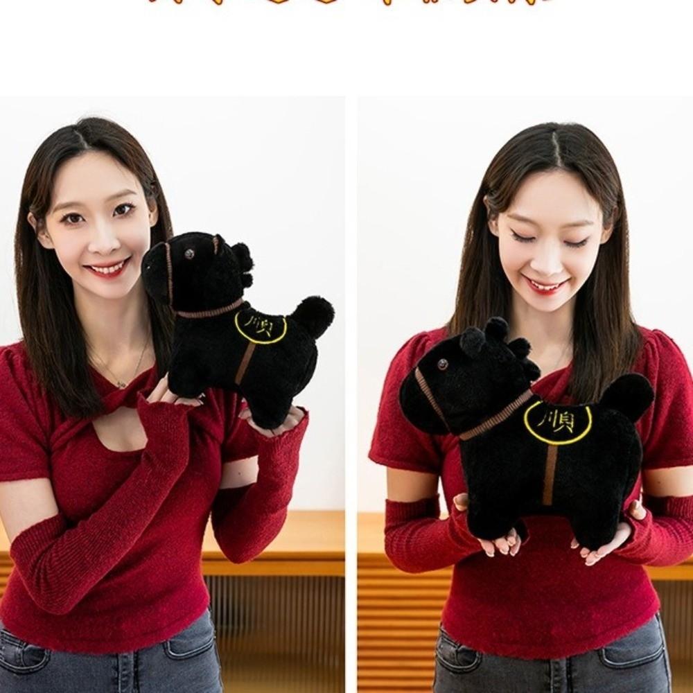 25/30cm Stuffed Animal Doll Zodiac Horse Cartoon Horse Doll Simulated Horse Toys New Year Mascot