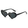 New Heart Shaped Candy Sunglasses Female Punk Cat Eyes Fashion Accessories Large Frame Sparkling Pink Crystal Eyeglasses