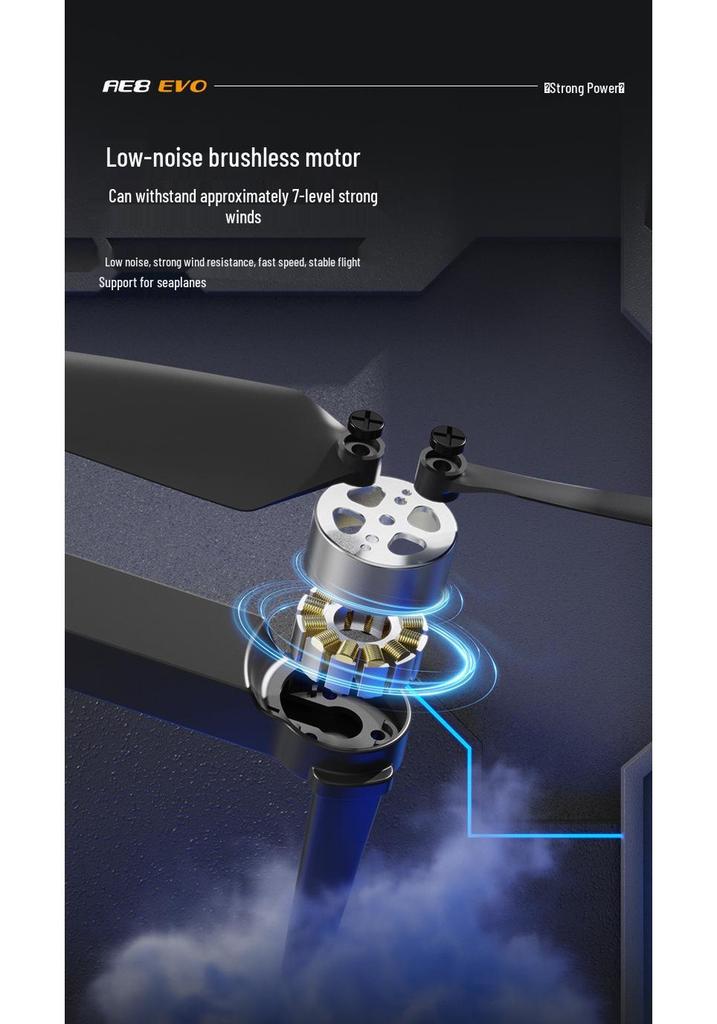 AE8EVO Drone with Screen Control, Brushless Motors, HD Camera, GPS, Foldable Design, Intelligent Obstacle Avoidance, and Remote Display
