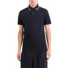 Emporio Armani SS24 Striped Logo Jacquard Straight Casual Short Sleeve Polo Shirt Men polo shirts Black 6D1F65-1JTKZ-00B9