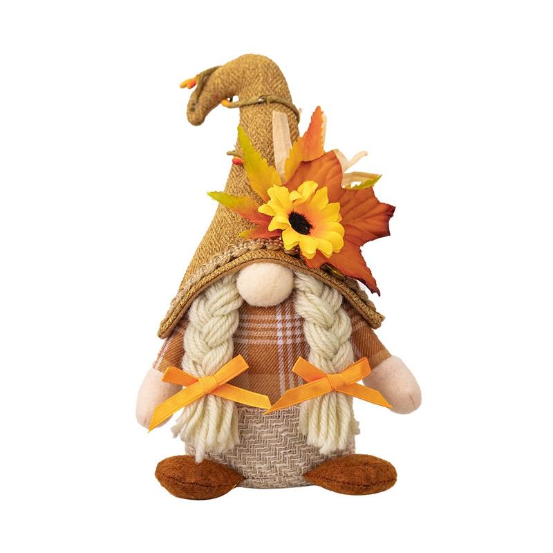 Autumn Gnomes Thanksgiving Decoration Fall Plush Elf Dwarfs Dolls Halloween Gnome Dolls Thanksgiving Day Gift Xmas Gifts
