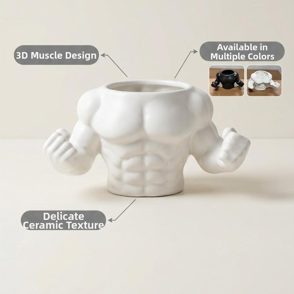 400 ml Keramik-Kaffeetasse Lustiger Stiftehalter mit männlicher Muskulatur Skurriler Wasserbecher Weihnachtsgeschenk