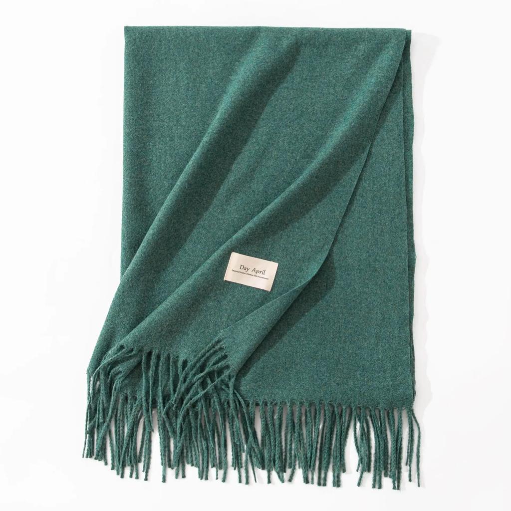Winter Cashmere Scarves Women Warm Shawls Wraps Solid Colors Neckerchief Men Scarf Fashion Hijab Stoles Pashmina With Tassels