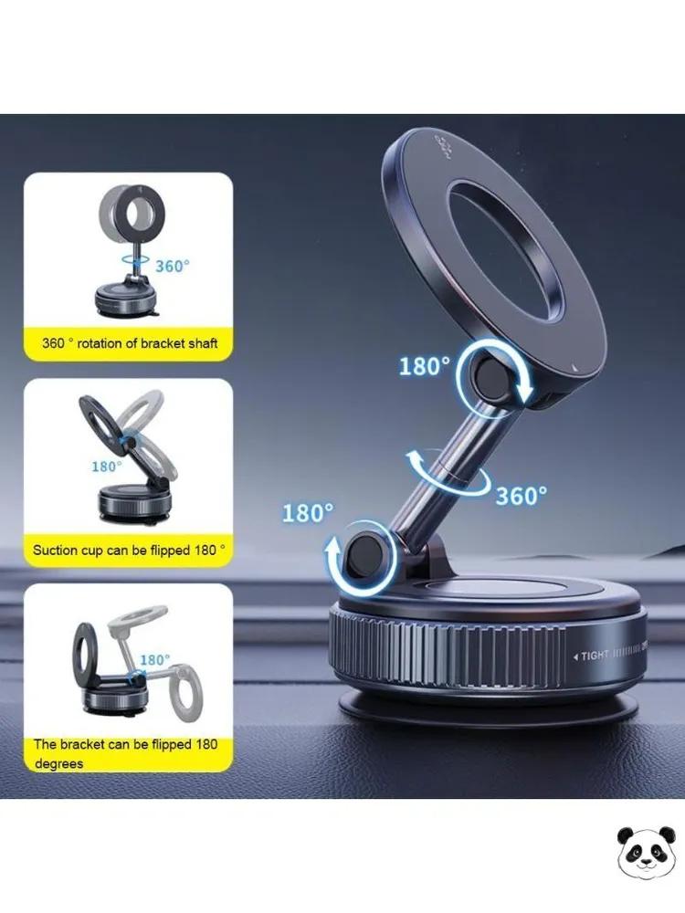 Car Magnetic Phone Holder Air Vent Mount Dashboard Metal Alloy Magnetic Mobile Phone Stand Compatible with Various Smartphones