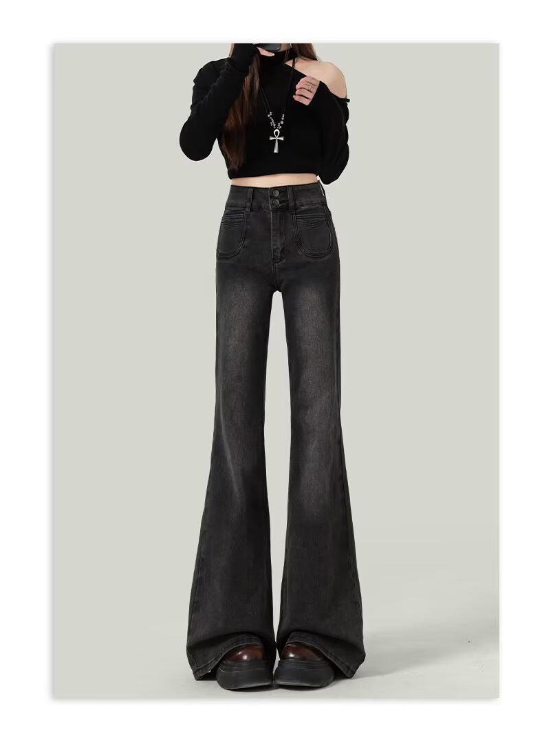 Women s 2026 Micro-Flare Double Button Elastic Jeans - New Spring/Summer Collection 4XL