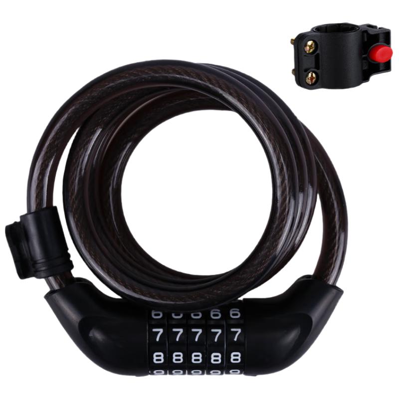 Bicycle & Electric Bike 5-Digit Password Steel Cable Lock
