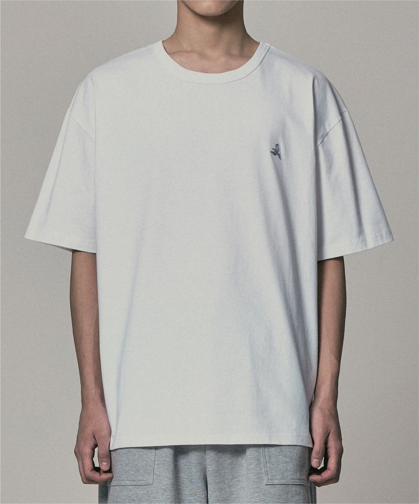 Beodeonteu Original Bird Logo Embroidered T-Shirt [White]