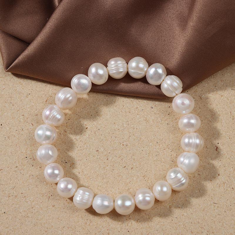 Natural Freshwater Pearl Elastic Bracelets - Candy Color Jewelry Gifts for Live Broadcast Festival Promotion