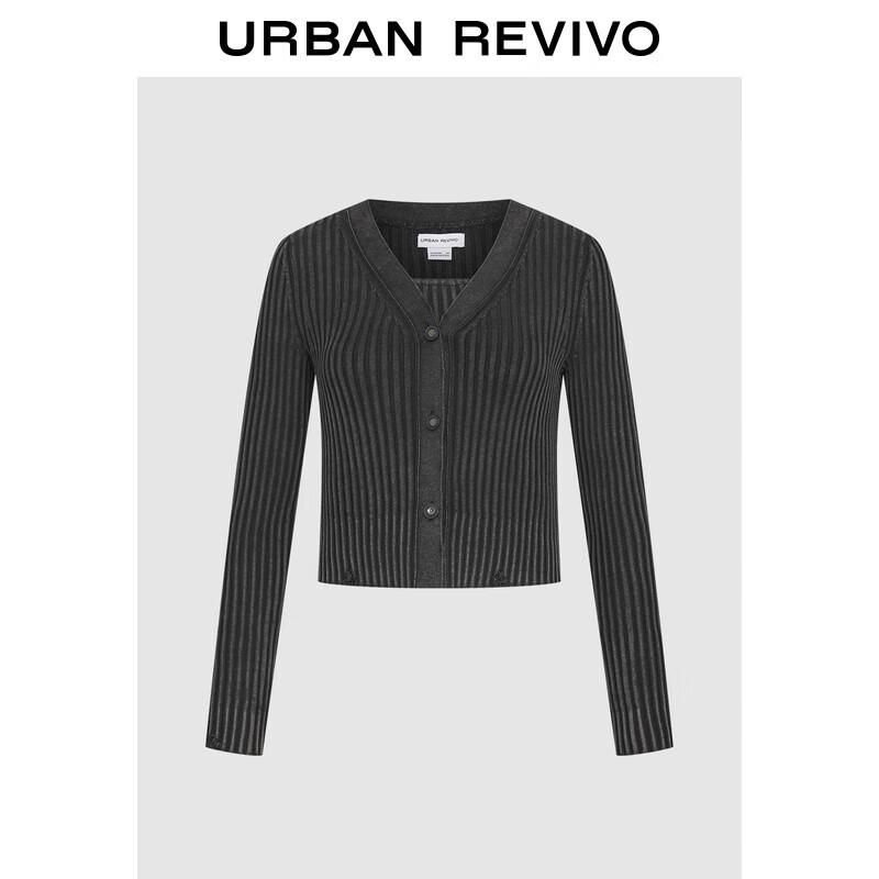 UR Women's Textured Short V-Neck Knit Sweater