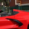 For Chevrolet Corvette C8   2022 2023 Car Accessories ABS Rear Window Shutter Cover Trim Window Louver Side Vent Trim