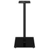 Supports de haut-parleurs 2 pcs noir verre trempé 1 pilier