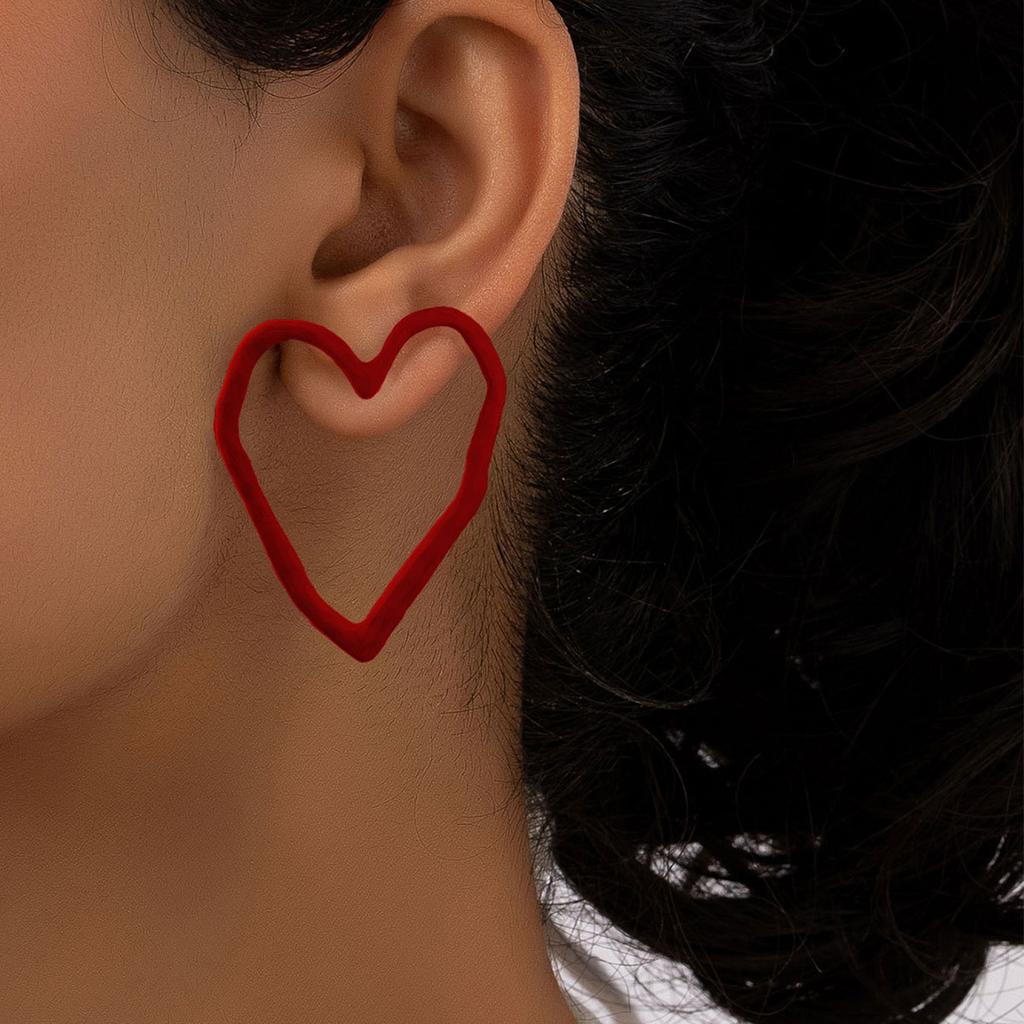 Hollow Heart Earrings Stylish Ear Jewelry Hollow Heart Ear Studs Ear Accessories for Trendy Student and Professionals