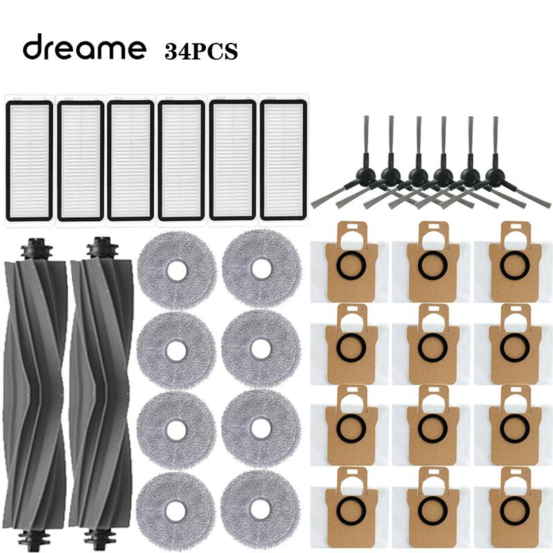 Dreame Bot L30 Ultra L20 Ultra Robot Vacuum Spare Parts Consumables Main Side Brush Hepa Filter Mop Cloth Dust Bag Accessories