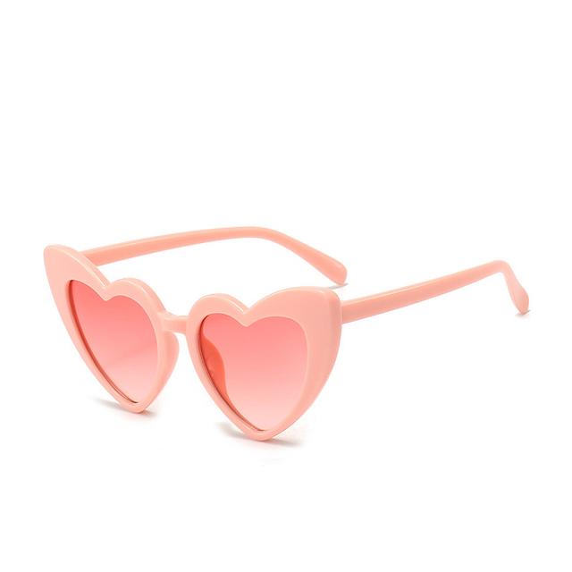 Adult Outdoor Heart-shaped Sun Glasses Glasses Classic Kids UV400 Eye Protection Sun Eyewear Outdoor Cat Eye Spectacle Frame Frame Sports Goggle
