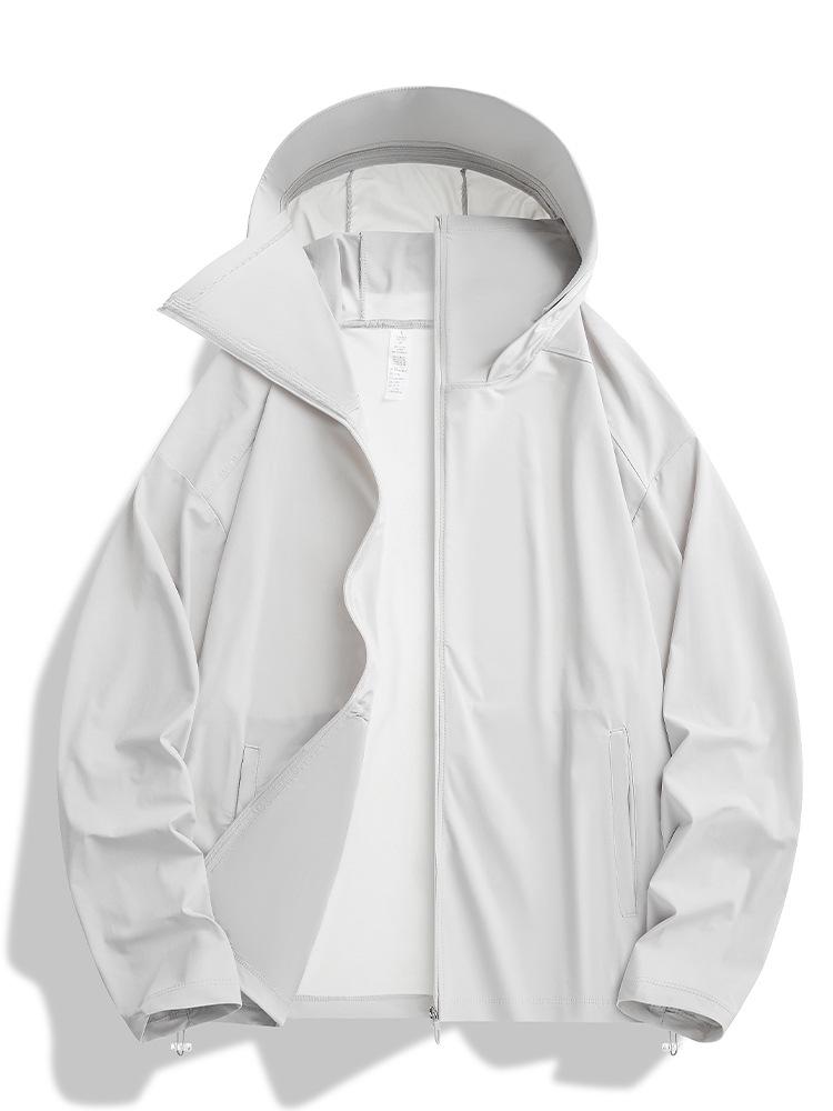 Jaqueta de Nylon com Capuz Leve Unissex 2026: Roupa de Verão Respirável e com Proteção UV