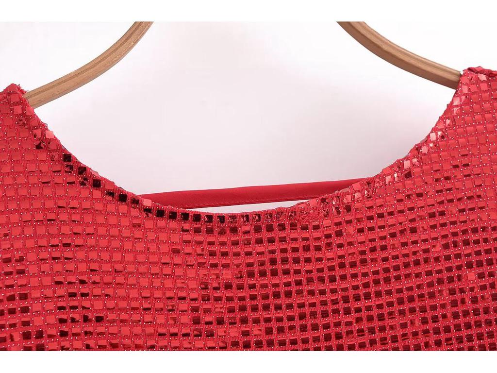 2025 Spring Women's European & American Style Backless Bodycon Dress with Stylish Hot Drill Design